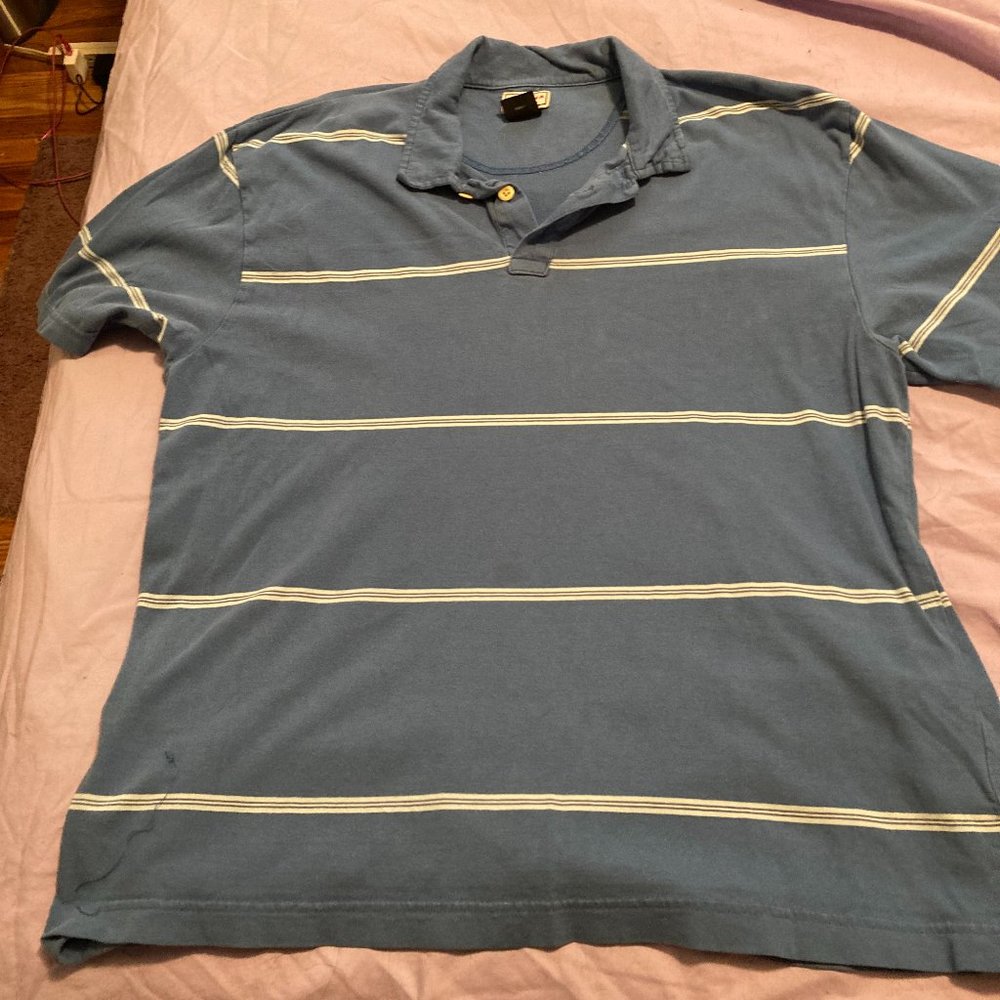 Men's Striped Polo Golf Shirts Size Large - Lot of 5